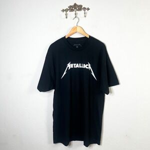 Metallica Band T Shirt‎ Mens 2XL Black Short Sleeve Graphic Tee Cotton